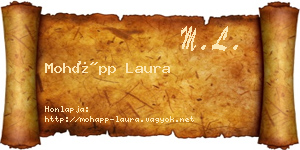 Mohápp Laura névjegykártya